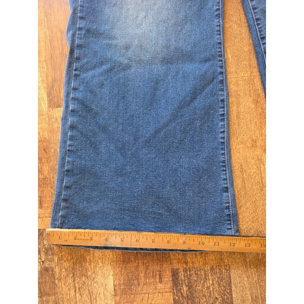 ZESICA Womens Wide Leg Drawstring Denim Pants Blue Elastic Waist Jeans Large - Picture 6 of 9